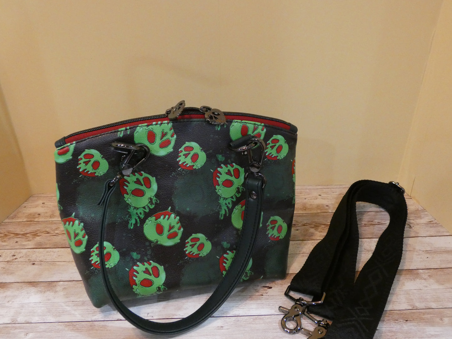 Poisoned Apple Handbag With Added Crossbody Strap