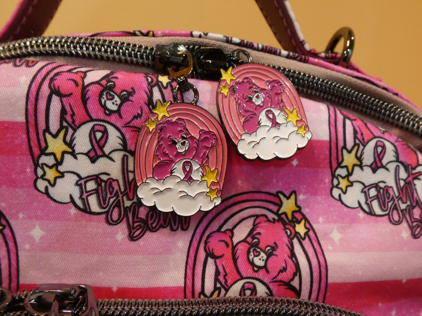 Mini Backpack - Breast Cancer Awareness featuring Fight Bear