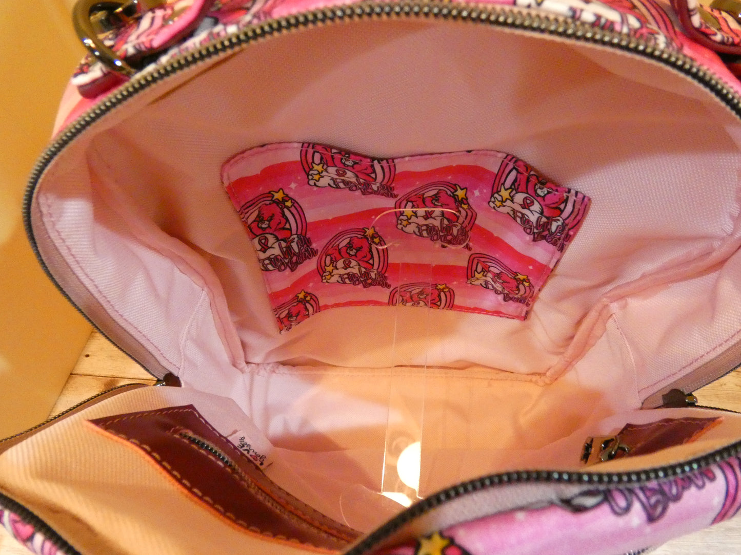 Mini Backpack - Breast Cancer Awareness featuring Fight Bear