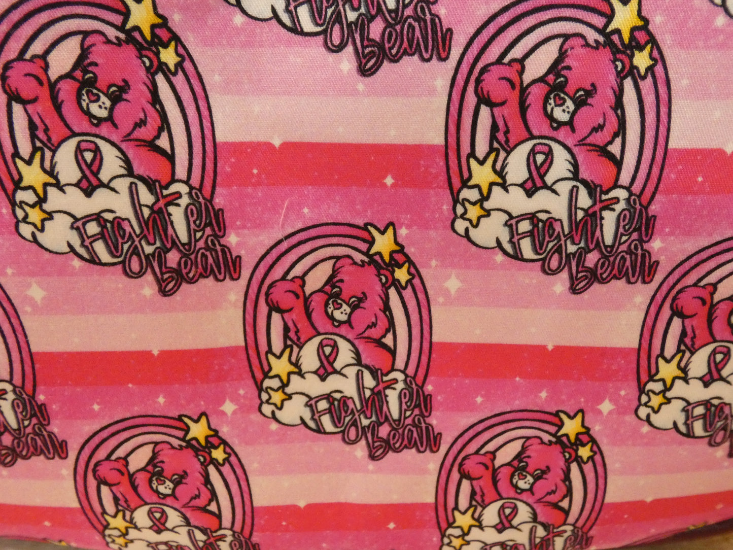 Breast Cancer Awareness Crossbody Bag featuring "Fight Bear"