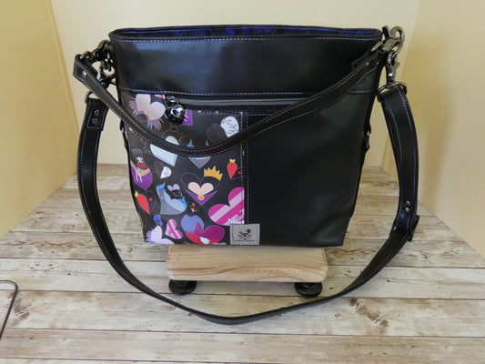 Villain Themed Handbag with adjustable crossbody strap