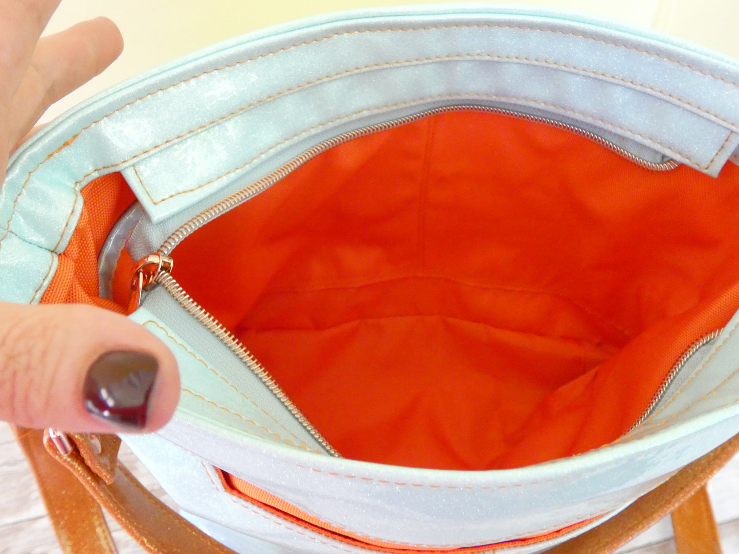 TS Tracksuit Themed Handbag with adjustable crossbody strap
